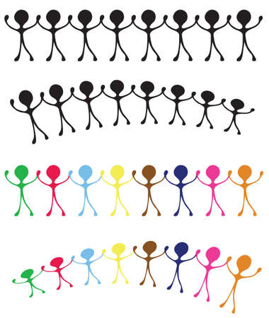 Paper peopleのイラスト素材