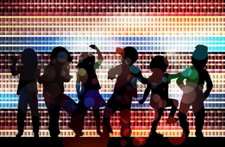 Children silhouettesのイラスト素材