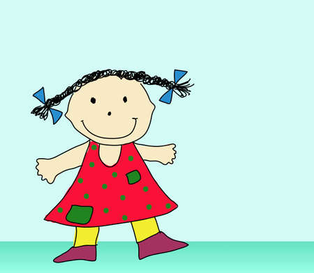 Happy girlのイラスト素材