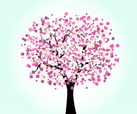 beautiful tree design backgroundのイラスト素材