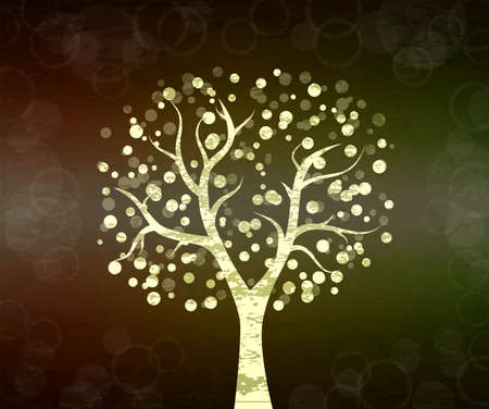 beautiful tree design backgroundのイラスト素材