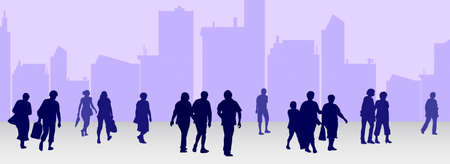 People silhouettes collectionのイラスト素材