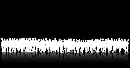 People silhouettes group women and menのイラスト素材