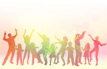 dancing people silhouettes