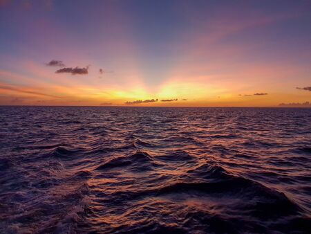 sun rise time at Hua-Hin beach in Thailandの写真素材