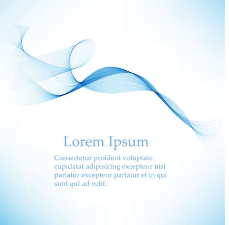 Abstract vector background, transparent waved lines for brochure, website, flyer design. Blue smoke wave.のイラスト素材
