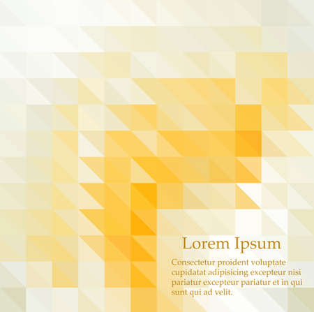 Abstract mosaic background. Triangle geometric background. Design elements. Vector illustration. Yellow, orange colros.のイラスト素材