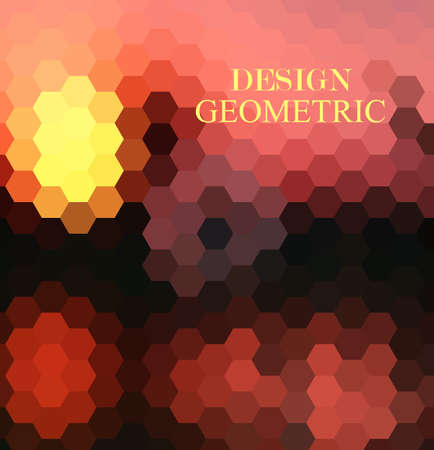 Vector hexagons background. Geometric pattern. Abstract vector with colorful hexagonal honey combsのイラスト素材