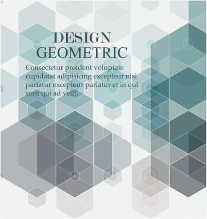 Vector Abstract geometric background. Blue hexagon shapeのイラスト素材