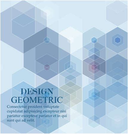 Vector Abstract geometric background. Blue hexagon shapeのイラスト素材