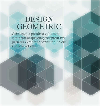 Vector Abstract geometric background. Blue hexagon shapeのイラスト素材