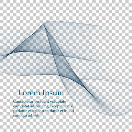 Abstract vector background, transparent waved lines for brochure, website, flyer design.のイラスト素材