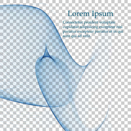 Abstract vector background, transparent waved lines for brochure, website, flyer design.のイラスト素材