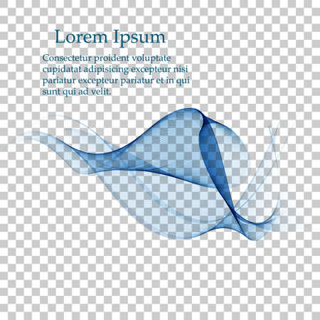 Abstract vector background, transparent waved lines for brochure, website, flyer design.のイラスト素材