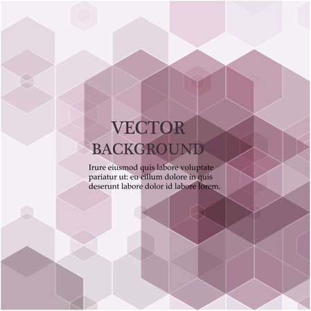 Purple vector hexagons mosaic pattern. Modern abstract illustration with hexagons.のイラスト素材