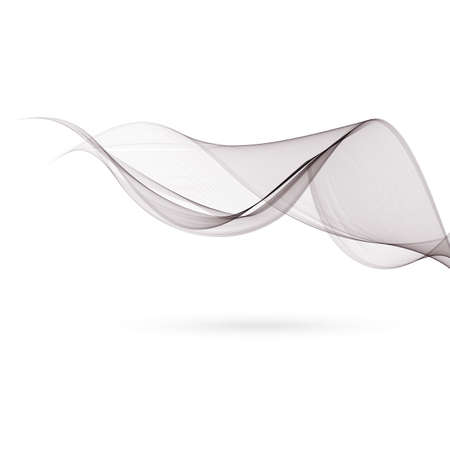 Abstract smooth gray wave vector. Curve flow grey motion illustrationのイラスト素材