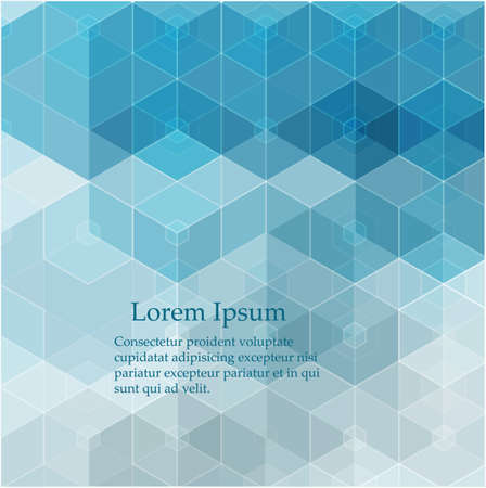 Vector Abstract geometric background. Template brochure design. Blue hexagon shapeのイラスト素材
