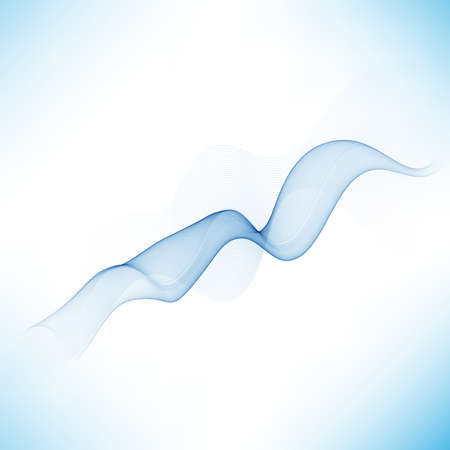 Abstract vector background, blue transparent waved lines for brochure, website, flyer design. smoke wave.のイラスト素材