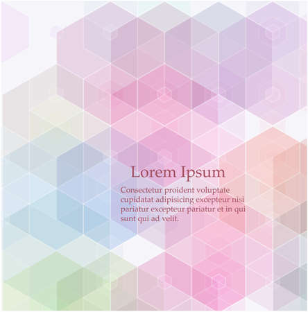 Multicolor pink, blue polygonal illustration, which consist of hexagon shape. Hexagon shape design for your business.のイラスト素材