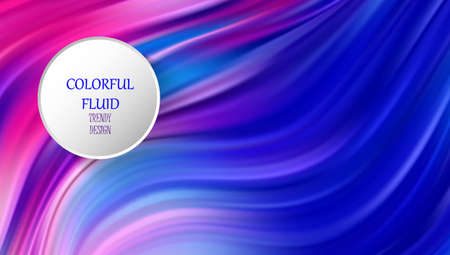 Modern colorful flow poster. Wave Liquid shape in blue color background. Art design for your design project.のイラスト素材