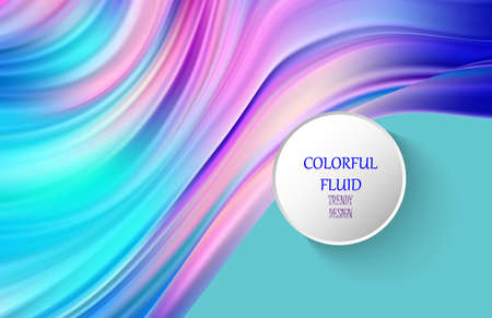 Modern colorful flow poster. Wave Liquid shape in blue color background. Art design for your design project.のイラスト素材
