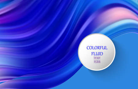 Modern colorful flow poster. Wave Liquid shape in blue color background. Art design for your design project.のイラスト素材