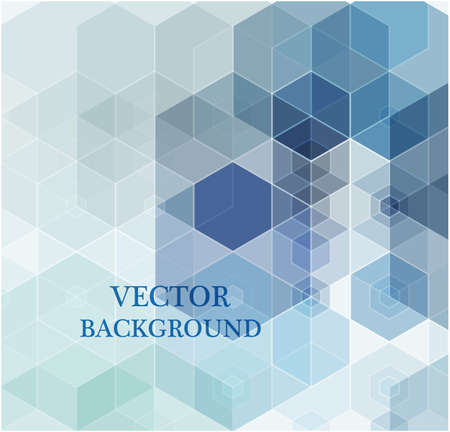Abstract blue, purple color hexagon background. vector. geometric pattern with a gradient. Ideas for your business presentations, design.のイラスト素材