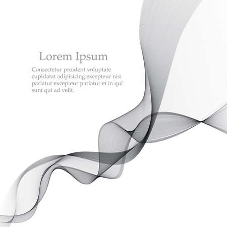 Abstract vector background, gray waved lines for brochure, website, flyer design.のイラスト素材