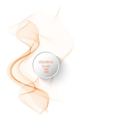 Abstract orange color wave design element. Abstract smooth color wavy vector. Curve flow orange motion illustration.のイラスト素材