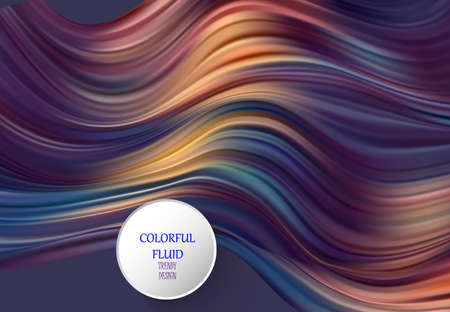 Modern colorful flow poster. Wave Liquid shape in blue color background. Art design for your design project.のイラスト素材