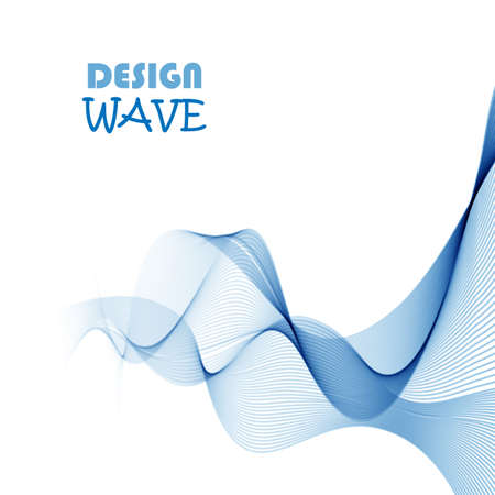 Abstract background, transparent waved lines for brochure, website, flyer design. Blue wave.の写真素材