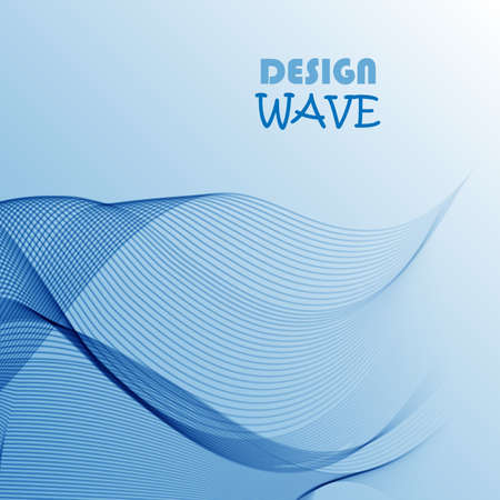 Abstract background, transparent waved lines for brochure, website, flyer design. Blue wave.の写真素材