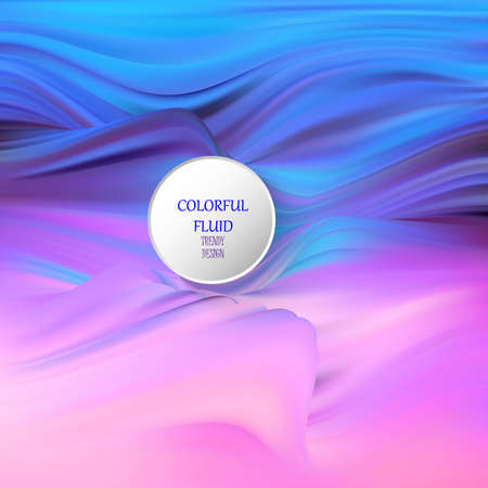 Modern colorful flow poster. Wave Liquid shape in blue color background. Art design for your design project.のイラスト素材