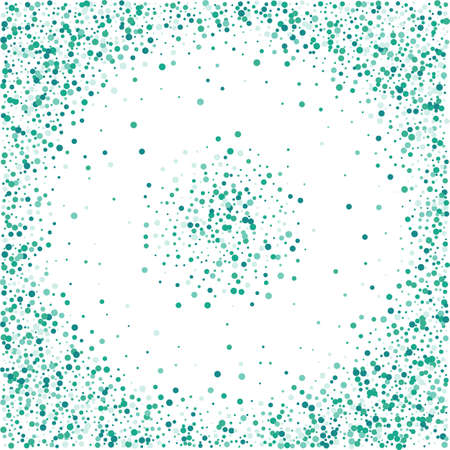 Vector Green Paper Confetti Isolated on White Background. Green Particles Patternのイラスト素材