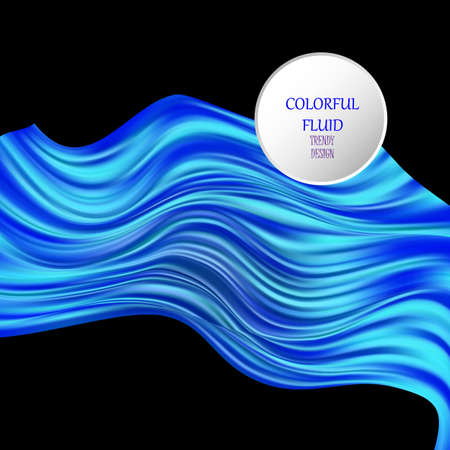 Abstract vector background luxury blue cloth or liquid wave or wavy folds of grunge silk texture satin velvet material.のイラスト素材