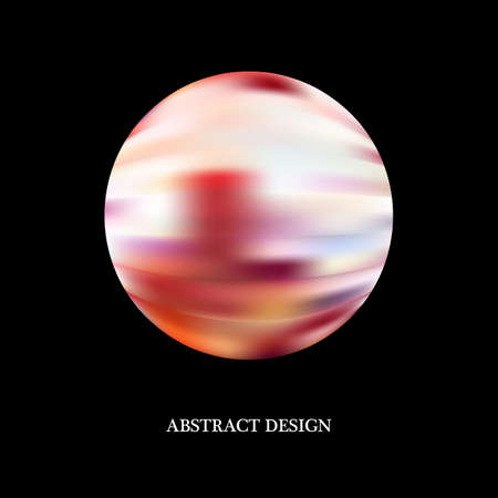 Neon gradient pastel ball, glowing shiny ball on a dark background.のイラスト素材