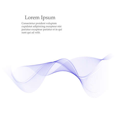 Abstract waves background in blue color, isolated on white. Can be used for flyers and corporate presentations.のイラスト素材