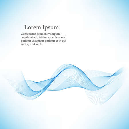 Abstract waves background in blue color, isolated on white. Can be used for flyers and corporate presentations.のイラスト素材