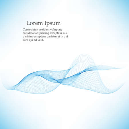 Abstract waves background in blue color, isolated on white. Can be used for flyers and corporate presentations.のイラスト素材