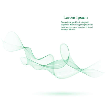 Abstract vector background, green waved lines for brochure, website, flyer design.のイラスト素材