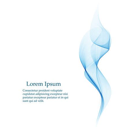 Abstract vector background, blue wavy lines for brochure, website, flyer design.のイラスト素材