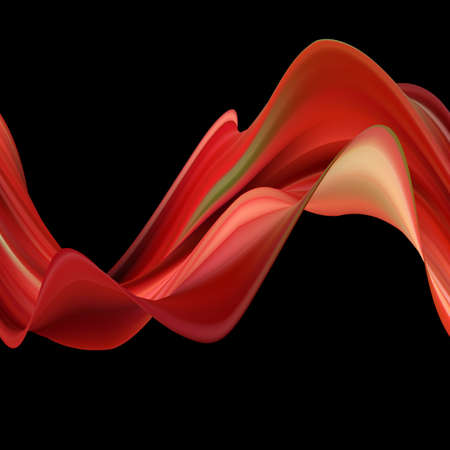 Red design. Abstract flow. Red, orange, colors. Liquid background. Liquid yellow color. Smooth design. Wave of the flow.のイラスト素材