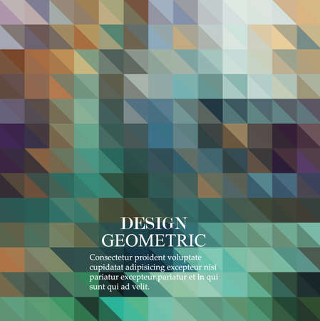 Retro pattern of geometric shapes. Colorful-mosaic-banner. Geometric hipster retro background with place for your text.のイラスト素材