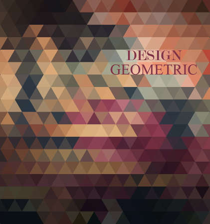 Retro pattern of geometric shapes. Colorful mosaic banner. Geometric hipster retro background with place for your text.のイラスト素材