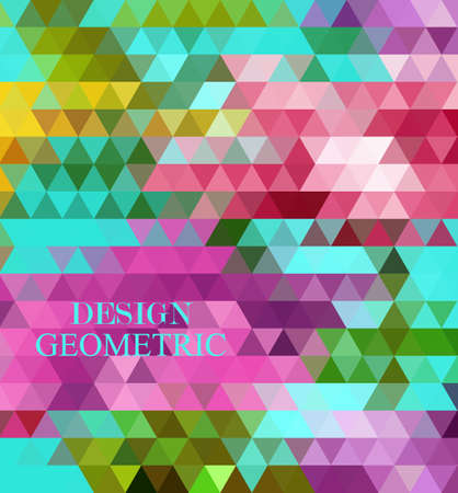 Retro pattern of geometric shapes. Colorful mosaic banner. Geometric hipster retro background with place for your text.のイラスト素材