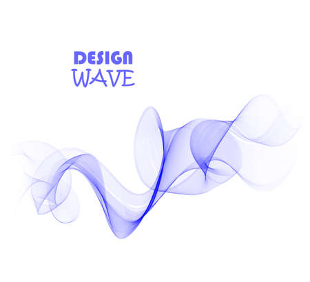 Abstract vector background, blue transparent waved lines for brochure, website, flyer design. smoke wave.のイラスト素材