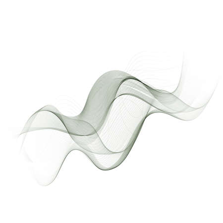 Abstract smooth gray wave vector. Curve flow grey motion illustrationのイラスト素材