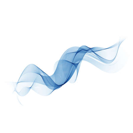 Abstract vector background, blue transparent waved lines. smoke wave.のイラスト素材