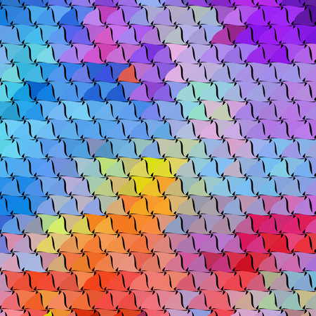 Minimalistic design, creative concept, modern diagonal abstract background Geometric element. Blue,yellow and red diagonal lines triangles.のイラスト素材