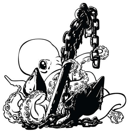 Cartoon octopusのイラスト素材